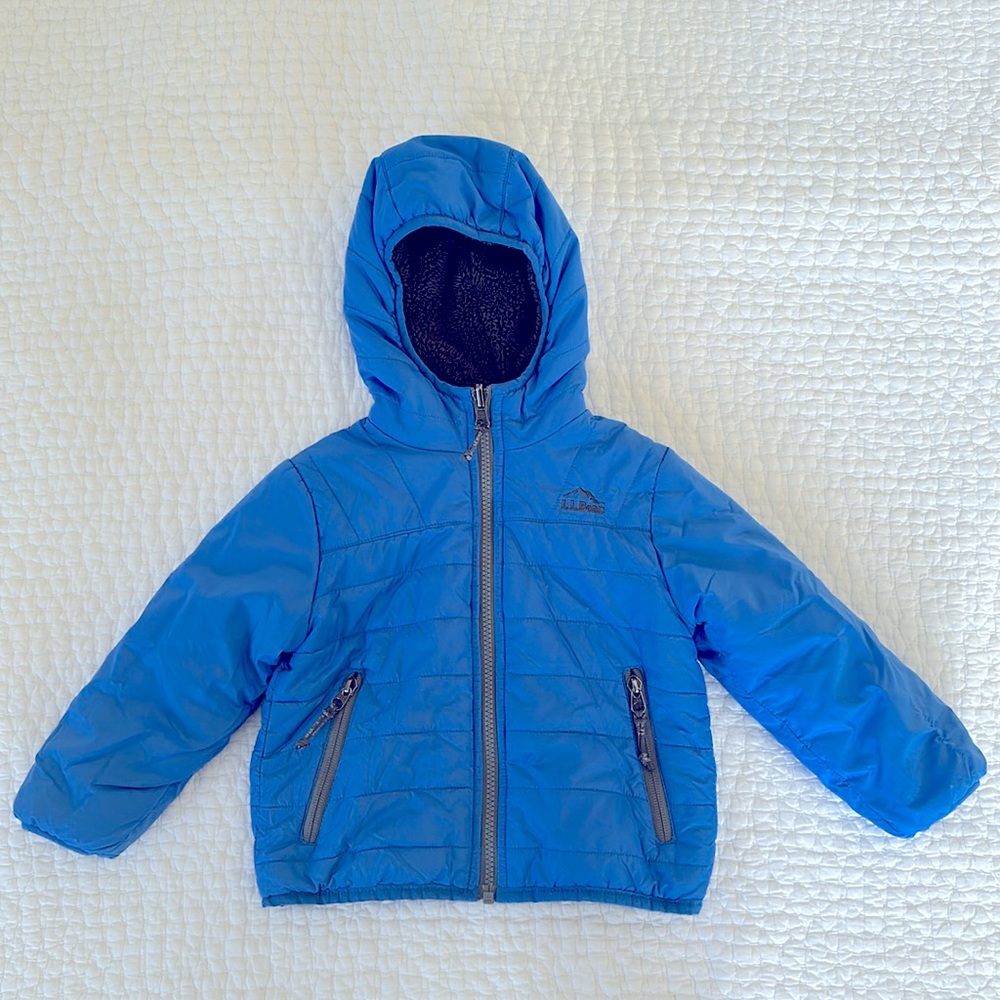 L.L. Bean Reversible Fleece- Lined Coat Size 2T Blue